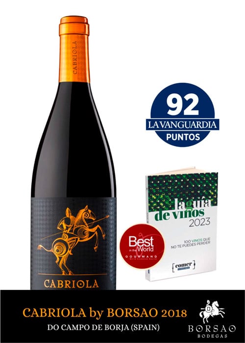 Cabriola by Bodegas Borsao obtiene 92 puntos de la Guía de Vinos de la Vanguardia